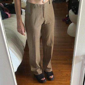 Women's Tan Tailored-Trousers - image 1